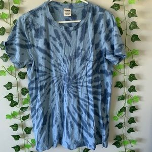 blue tie dyed victoria secret shirt